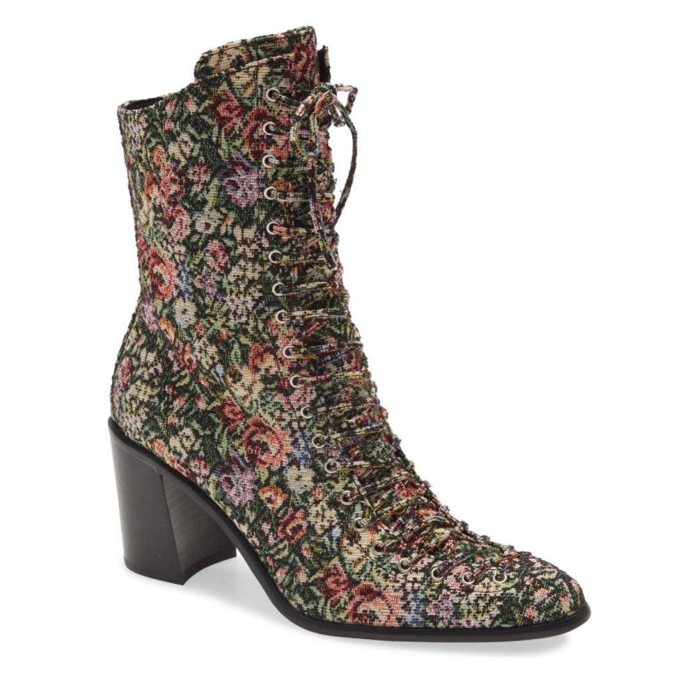 Jeffrey Campbell Flower Power Lace Up Booties